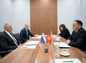 Сергей Данкверт встретился с Директором Службы ветеринарии, развития животноводства, пастбищ и кормов при Министерстве водных ресурсов, сельского хозяйства и перерабатывающей промышленности Киргизии Адилетом Сотовалдиевым